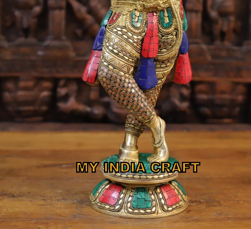 23" Krishna Idol Bras Inlay work
