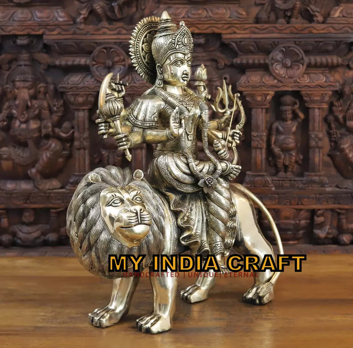 Amba maa brass statue