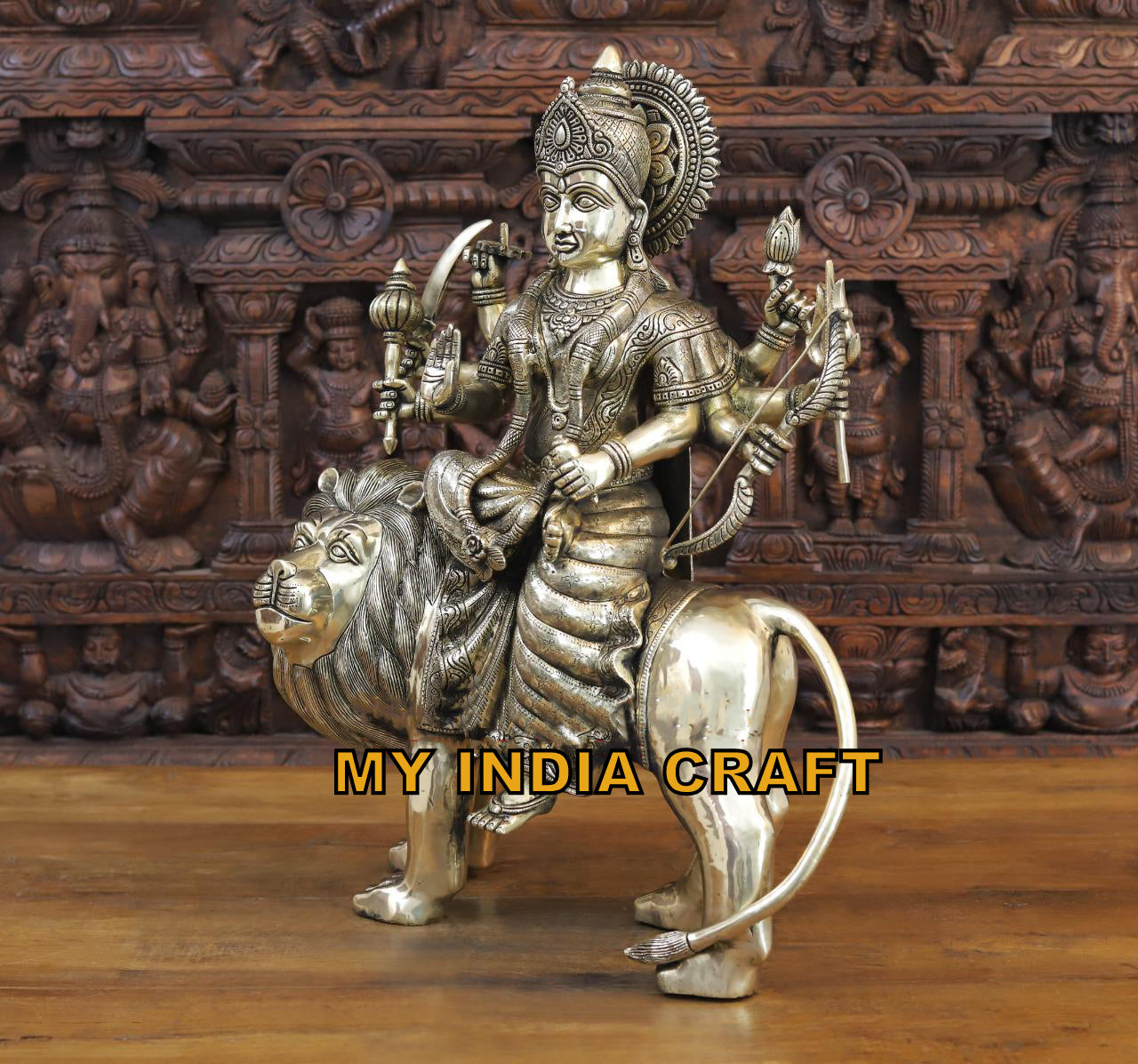 Amba maa brass statue