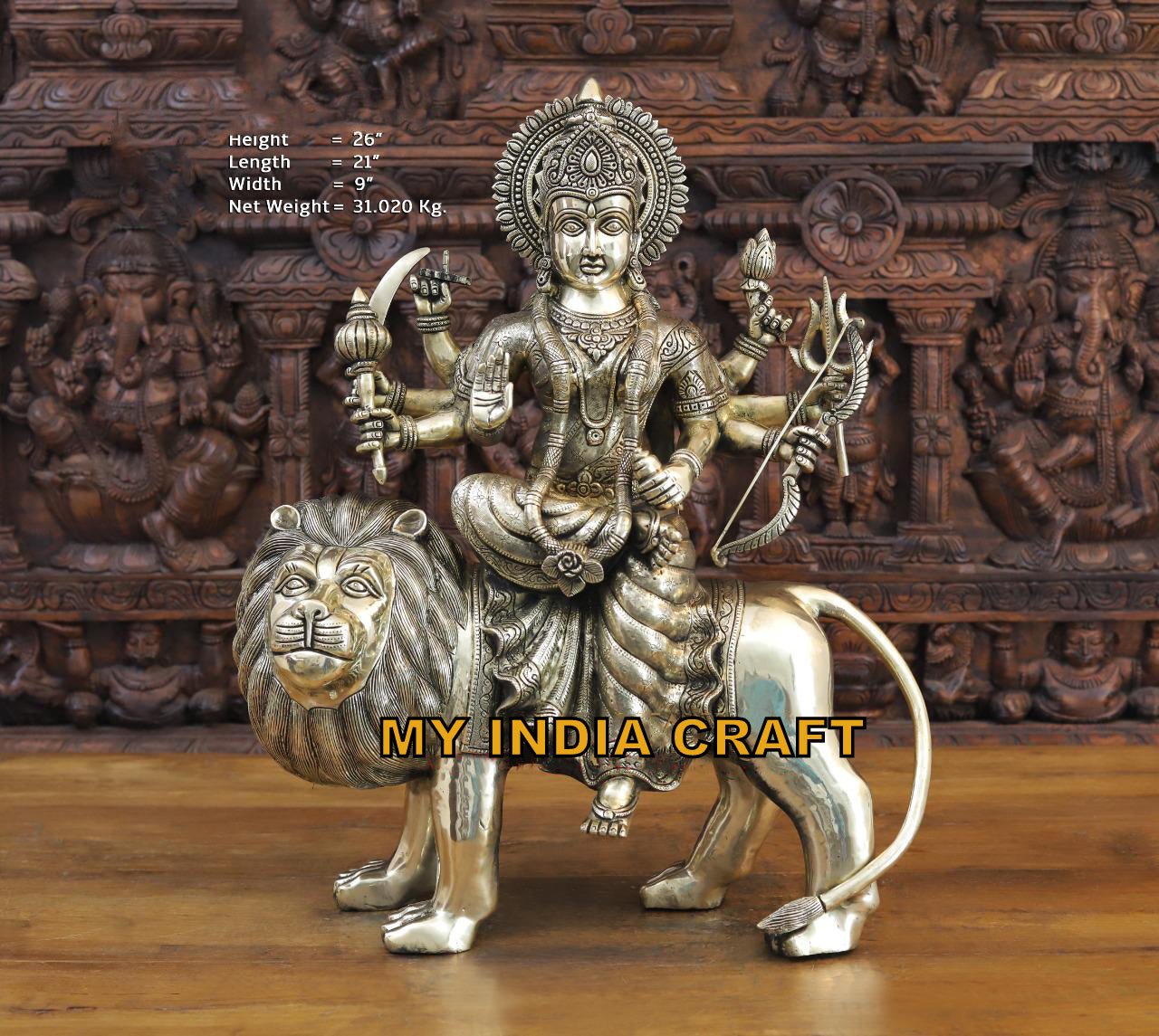 Amba maa brass statue