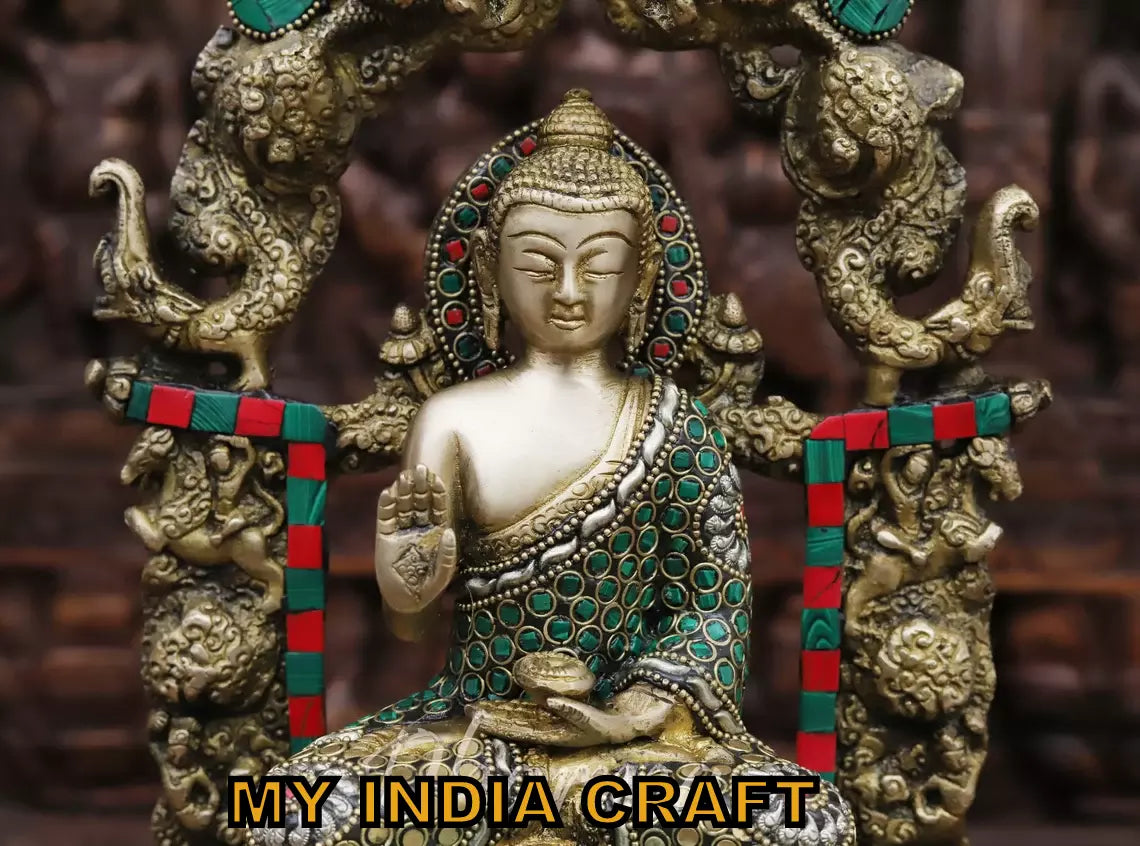 16" Buddha Statue brass