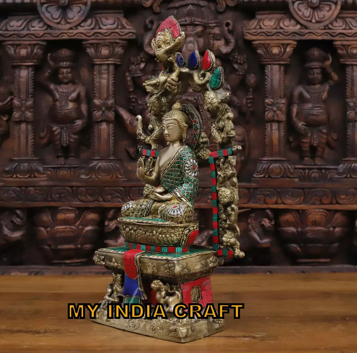16" Buddha Statue brass
