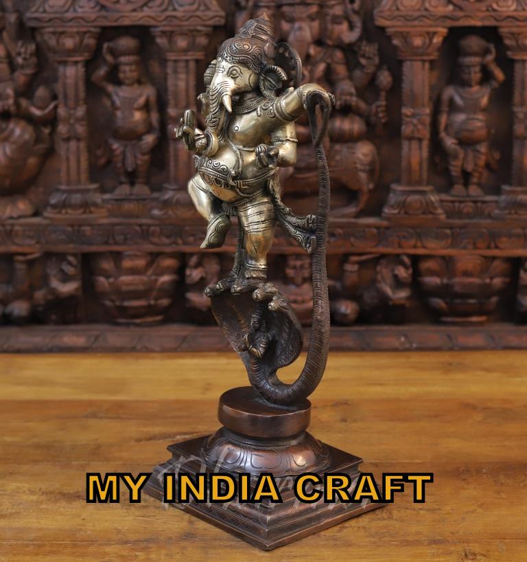 9" Standing Ganesh statue