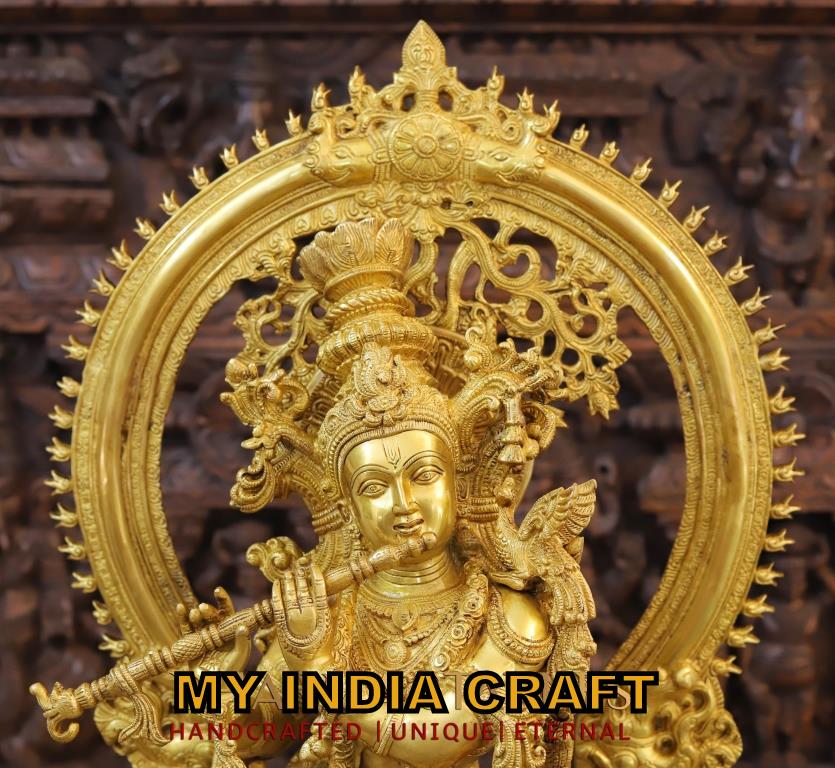 32" Krishna statue for home entrance