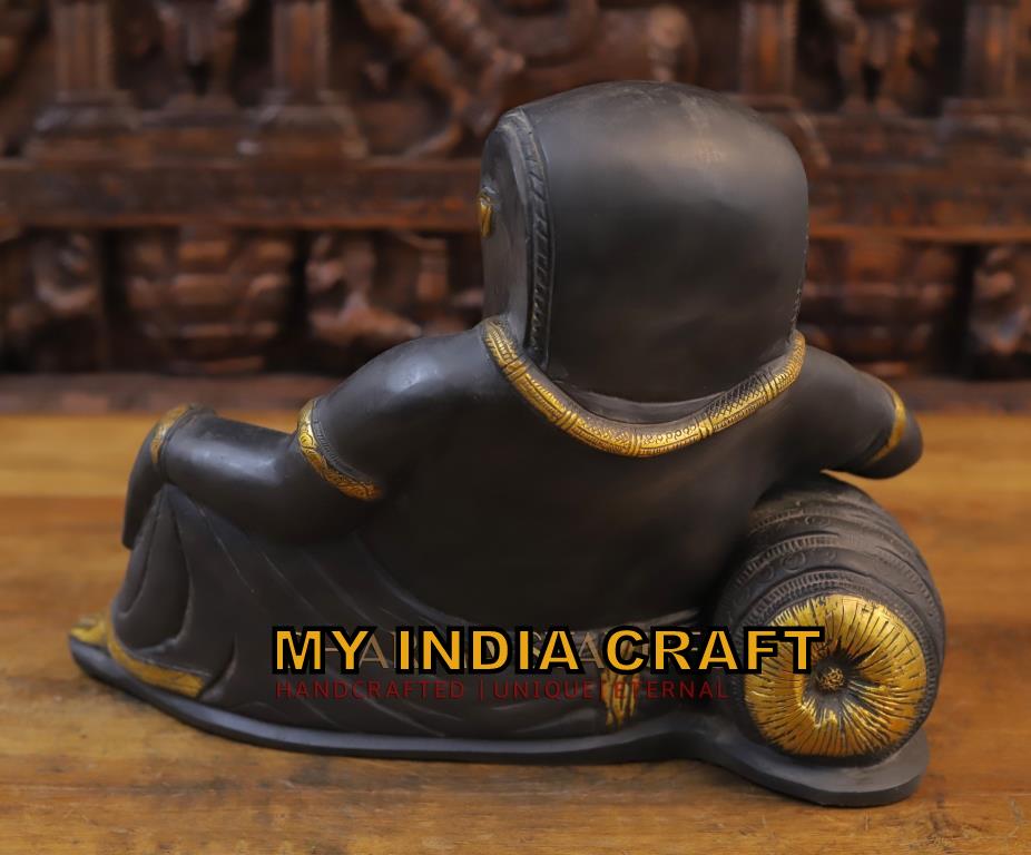 11" black Ganpati idol