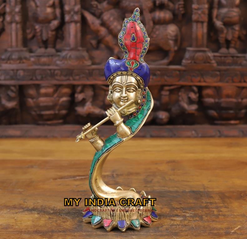 13.5" Krishna Face Artistic statue