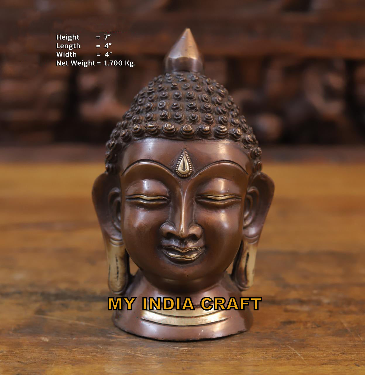 7" Buddha Face