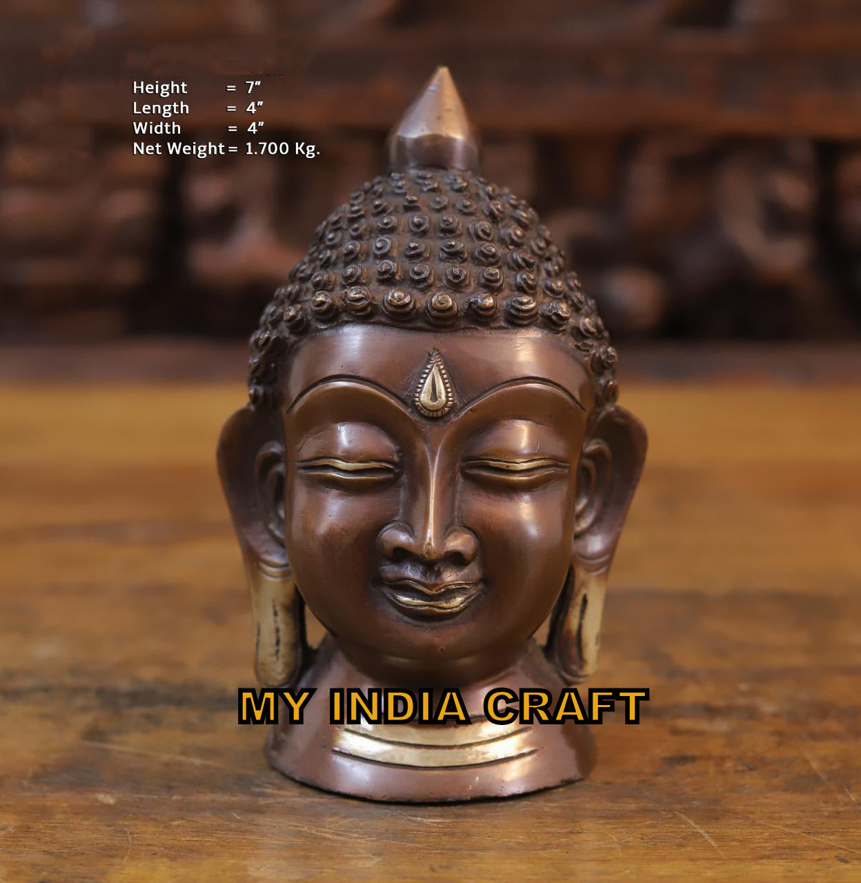 7" Buddha Face