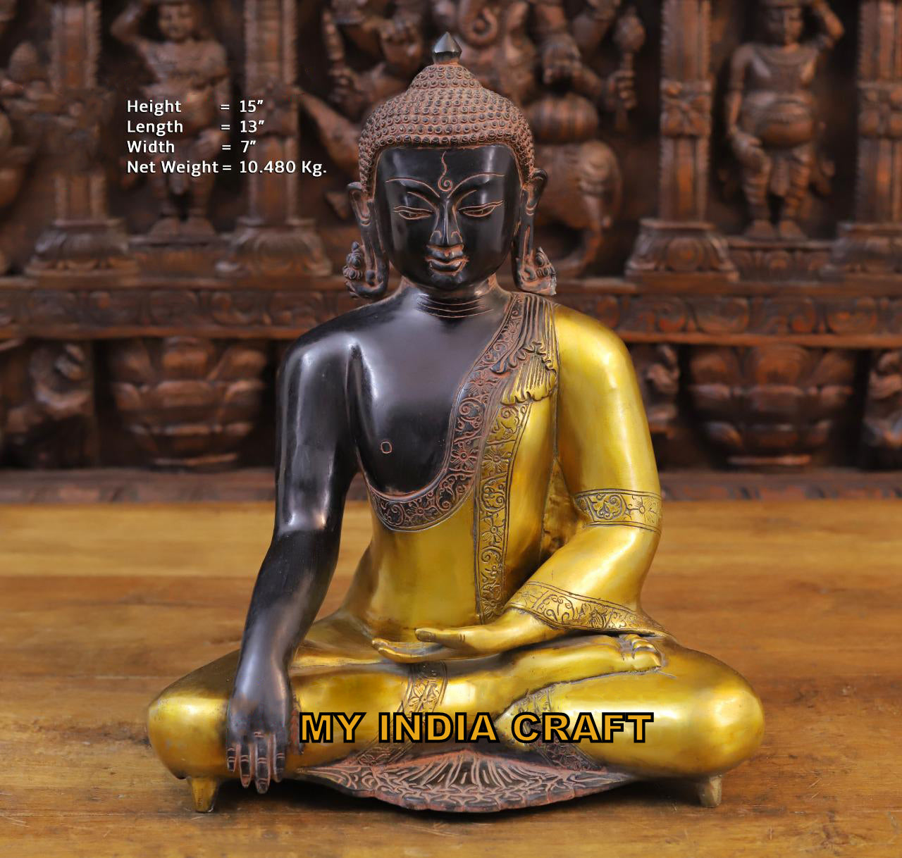 15" Buddha in Black