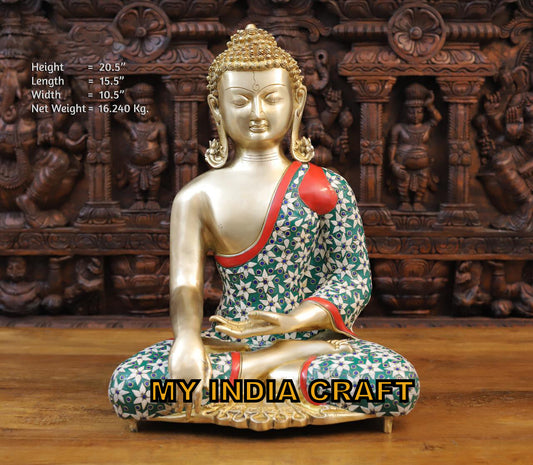 20.5" Budha brass