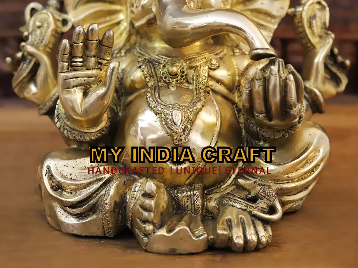 14" paghdi Ganesh statue