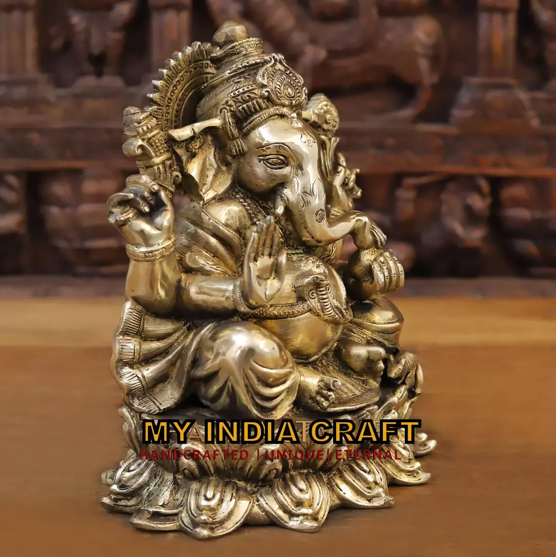 11" Lotus Ganesh statue