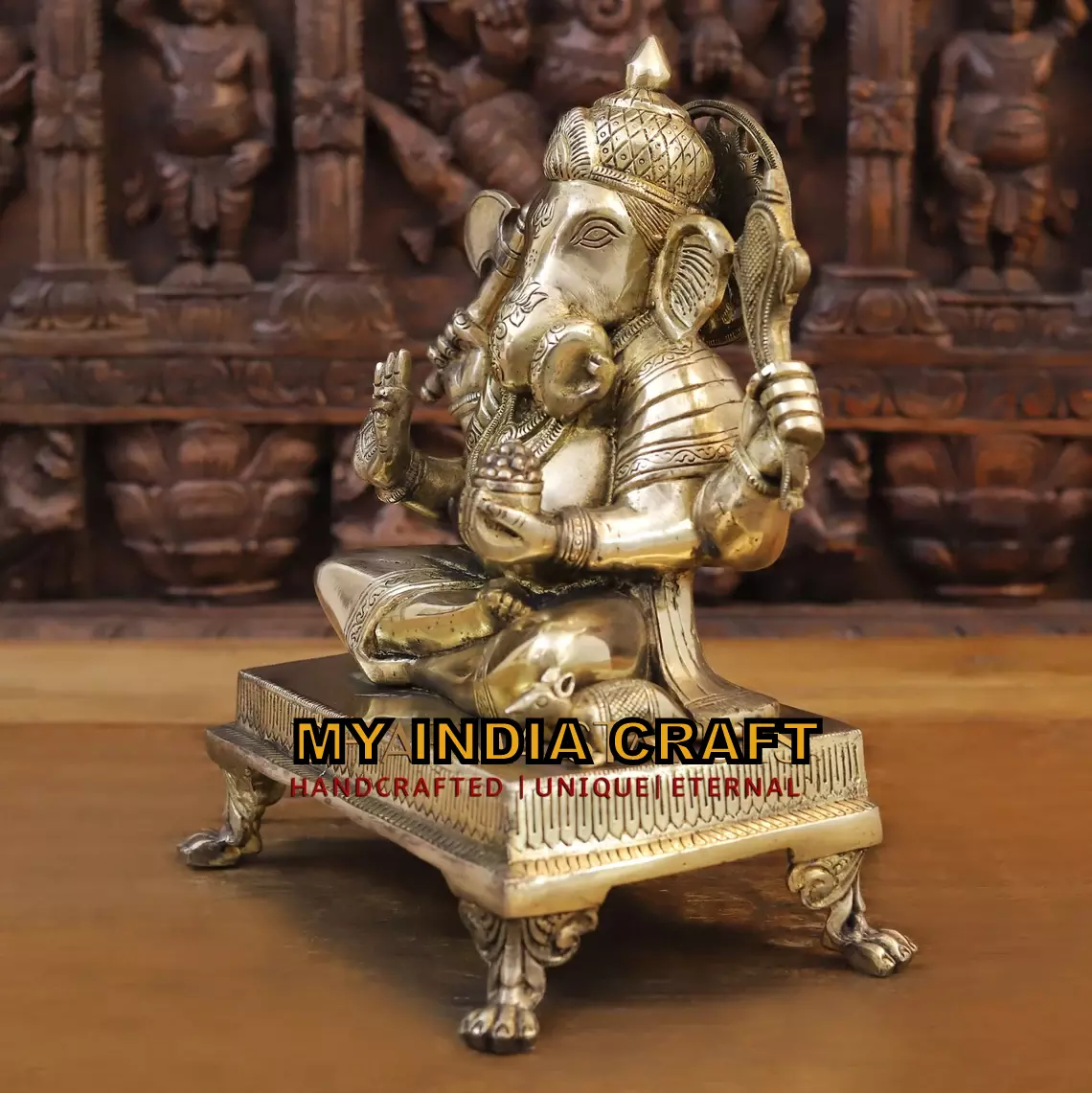 14" Ganpati statue handcrafted