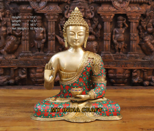 17.5" Buddha statue
