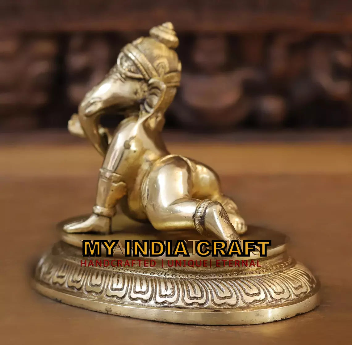 6" Brass small ganpati