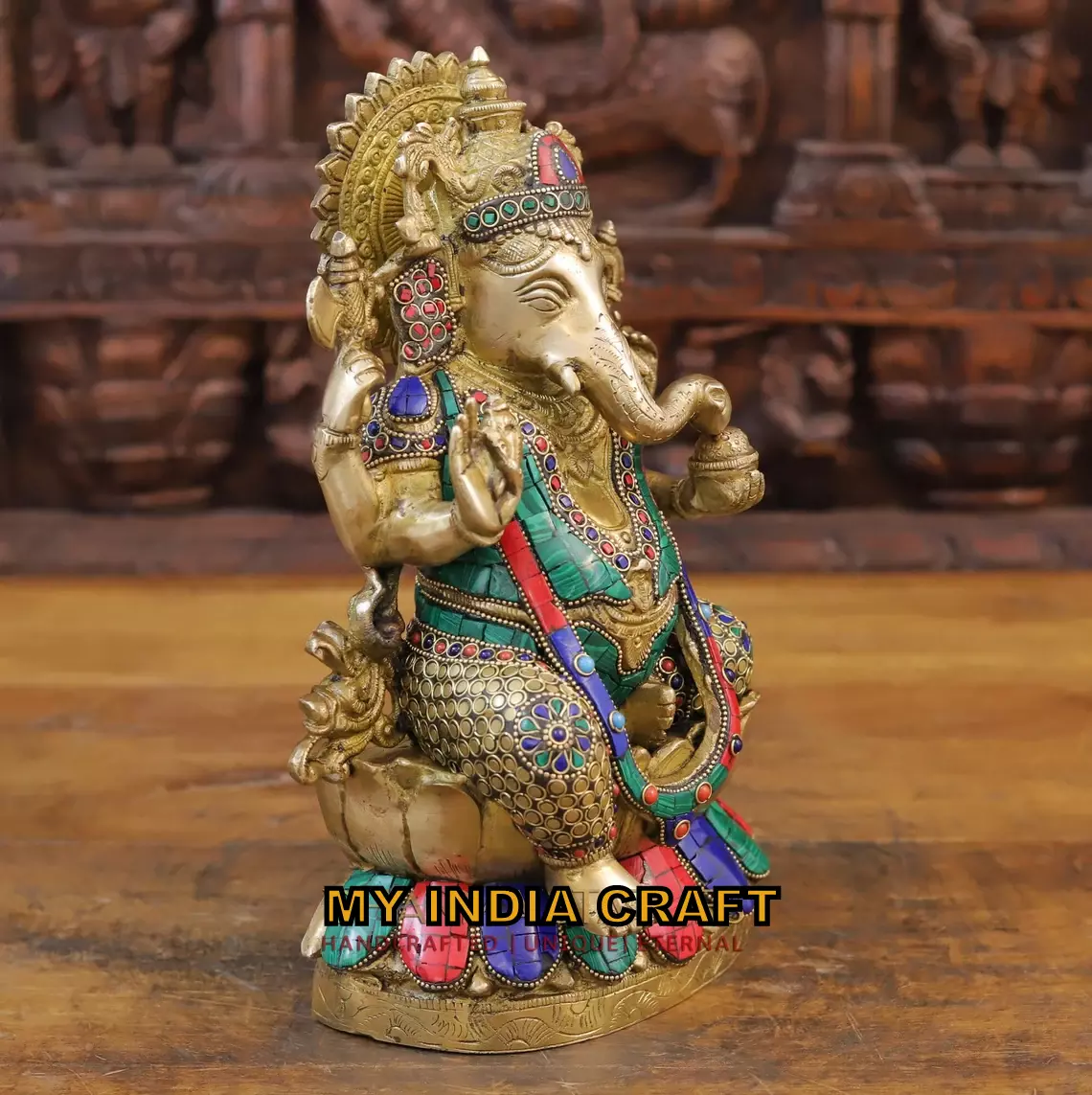 12" Ganesh idol brass