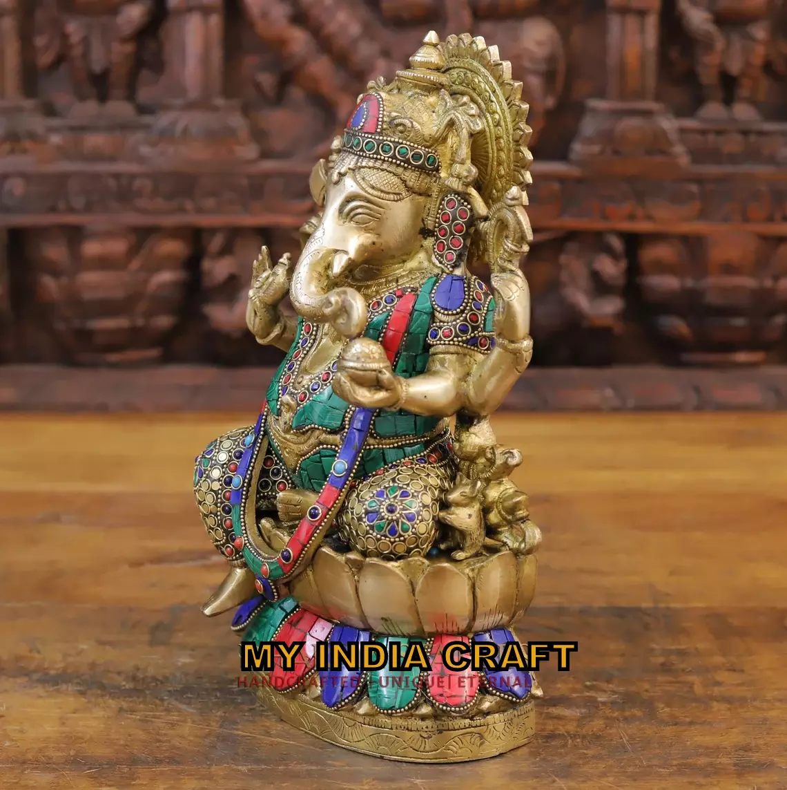 12" Ganesh idol brass