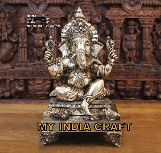 19" Ganpati on bajot