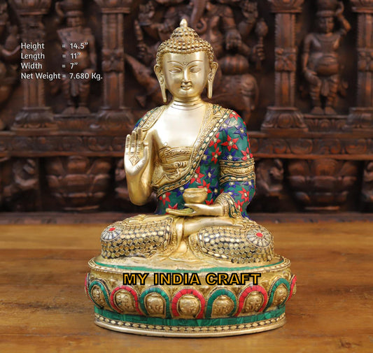 14.5" Buddha brass