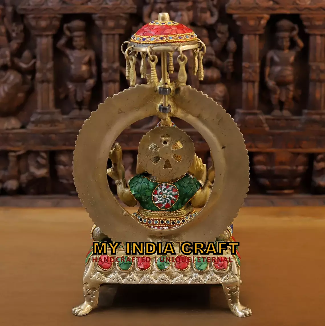 17.5" Ganesh statue in brass
