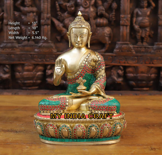 13" Buddha idol