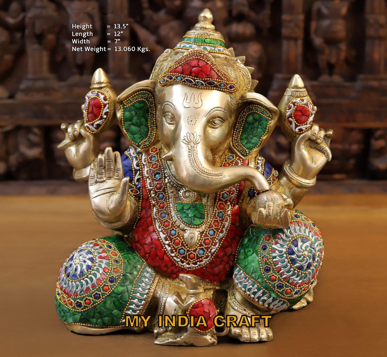 13.5" Ganesh idol for luck