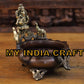 7.5" Urli with Ganpati elephants