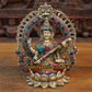 9.5" Saraswati Brass Inlay work
