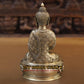 8.5" Buddha statue brass