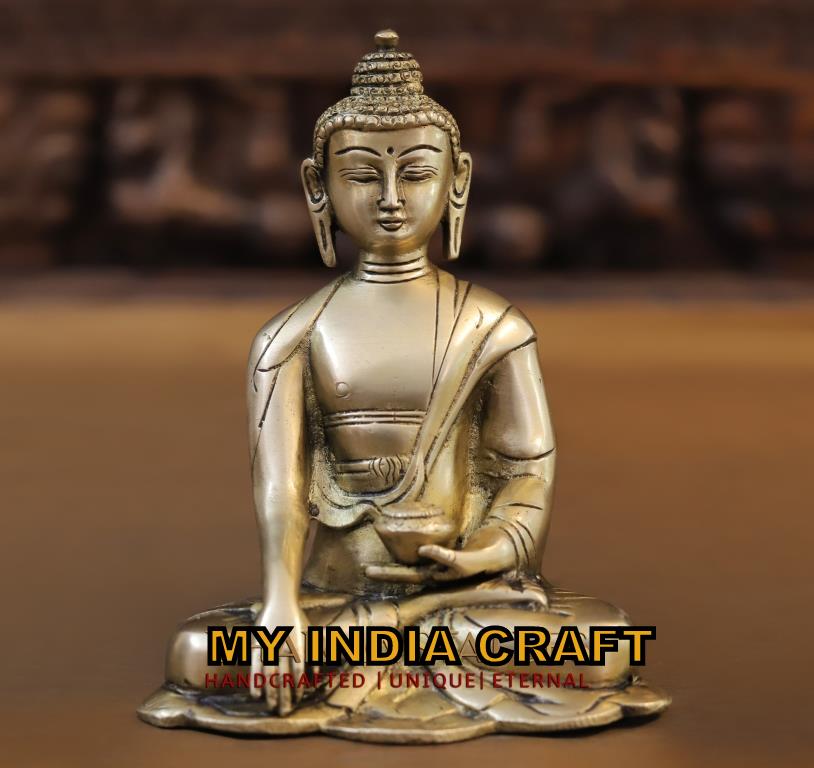 ARTVARKO Big Brass Multicolor Meditating Gautam Buddha Statue Idol for Home  Decoration Religious Gift Showpiece Vastu Statue 14 Inch