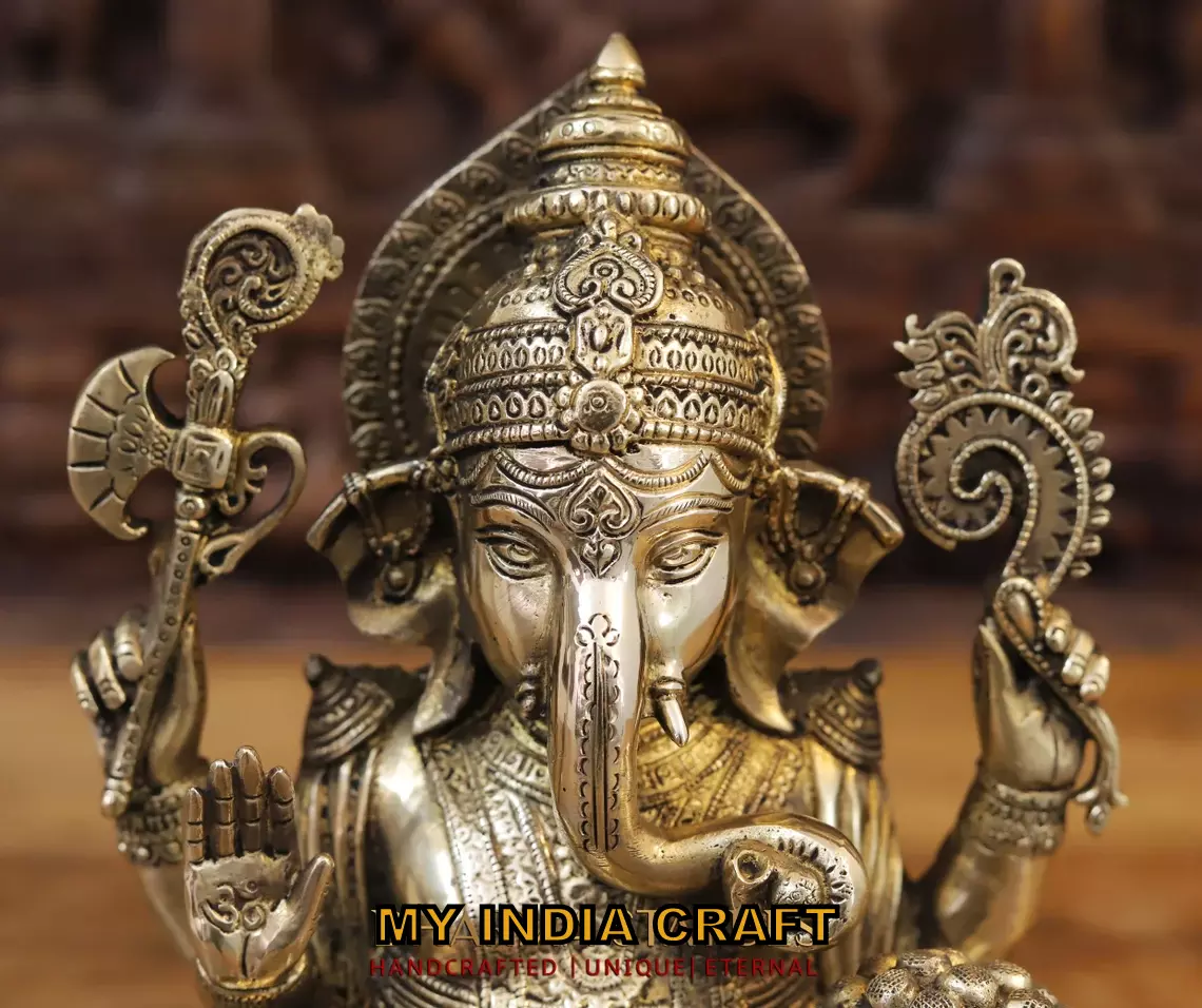 11.5" Ganpati idol brass material