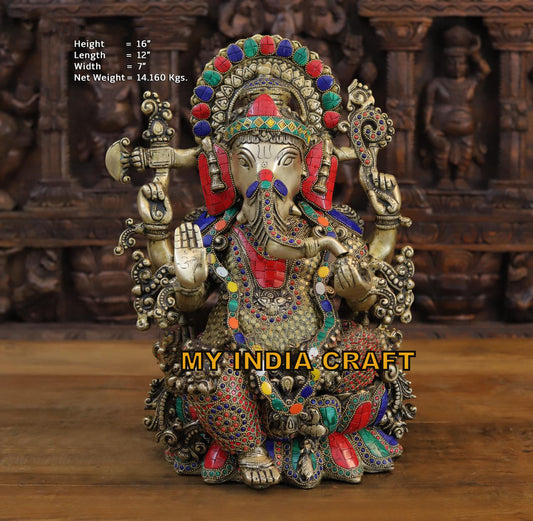 16" Ganesh Statue Ashtvinayak