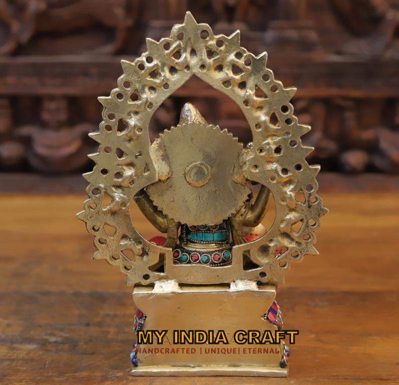 10.5" Saraswati idol brass