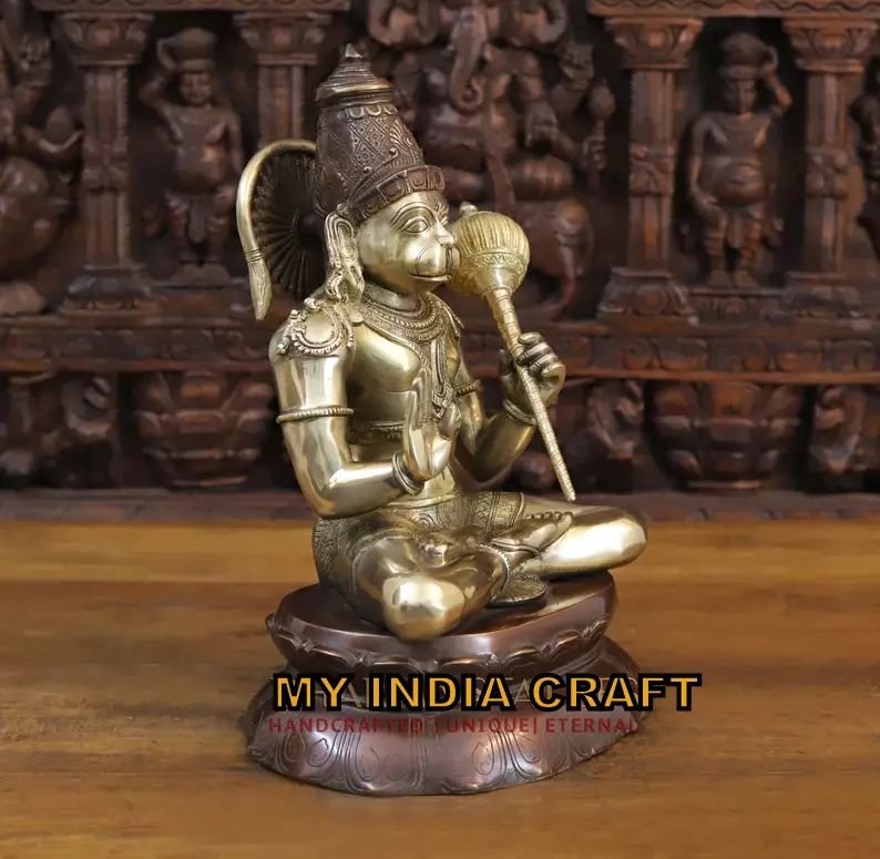 16" Metal Hanuman murti