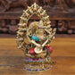 10.5" Saraswati idol brass