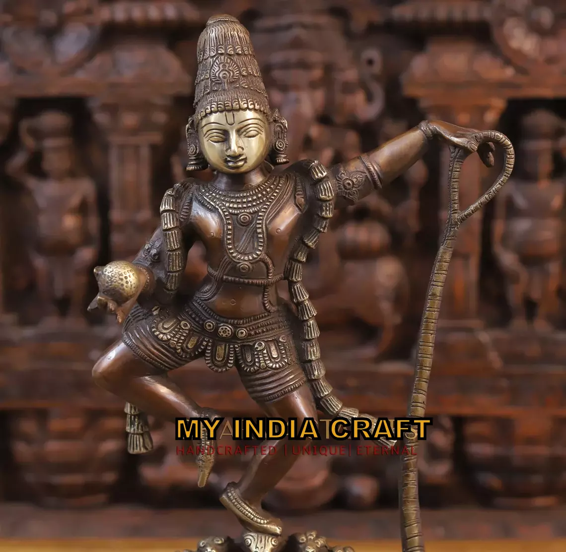Brass Tree Krishna Idol Decorative Showpiece- 7