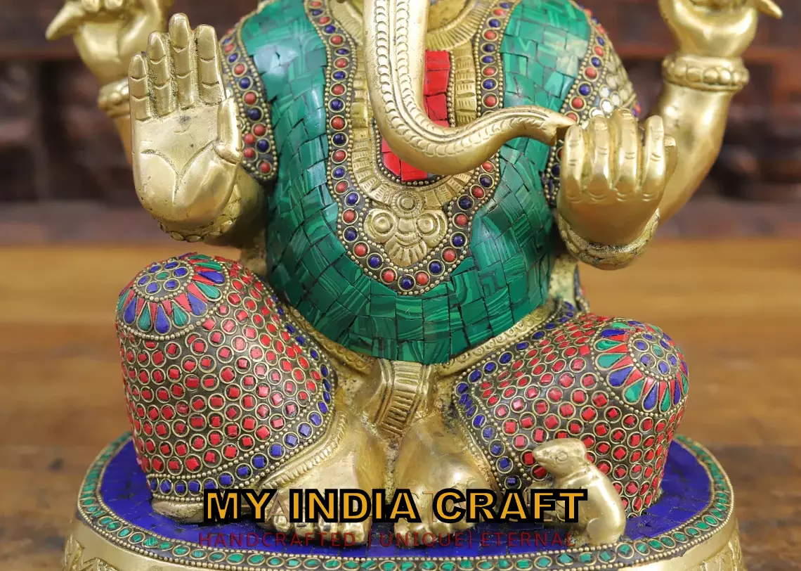 Large Ganesha Statue Lord Ganesha Idol Resin Ganesh Murti Hindu God of Luck  Gift | eBay