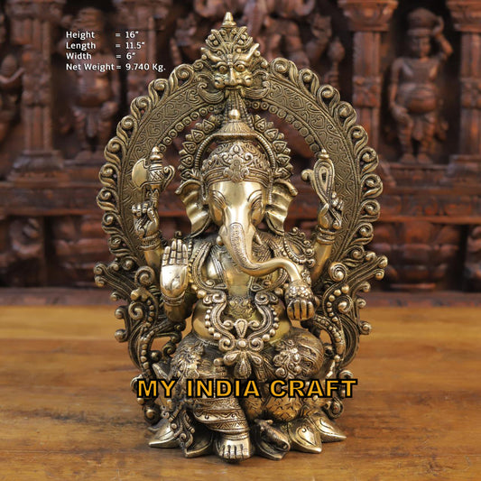 16" Ganesh Statue Ashtvinayak