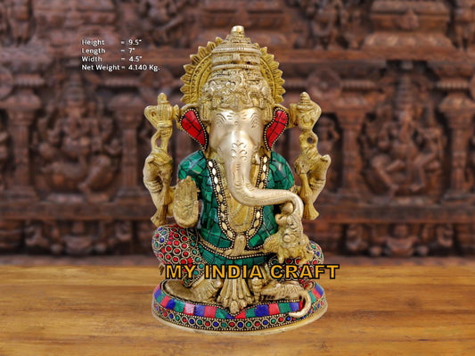 9.5" Ganesh statue for small temple