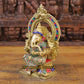 12" Ganesha brass idol