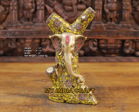 13" Art Lover Ganpati statue