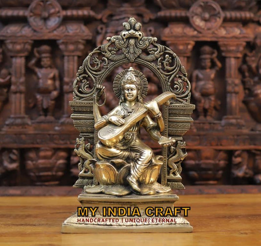 Saraswati Brass idol