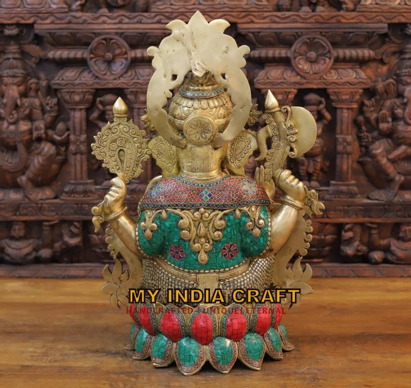 24" Big Ganesh statue in brass