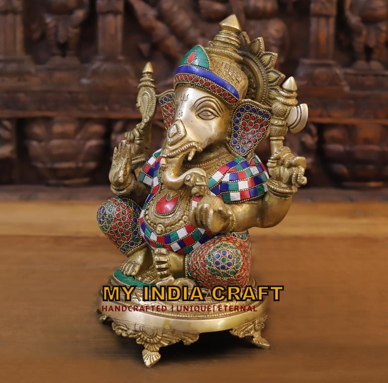 12" ganesh statue