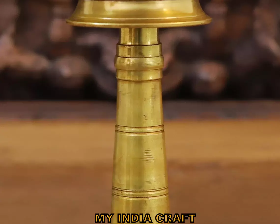11.5" Brass diya samay (set of 2)