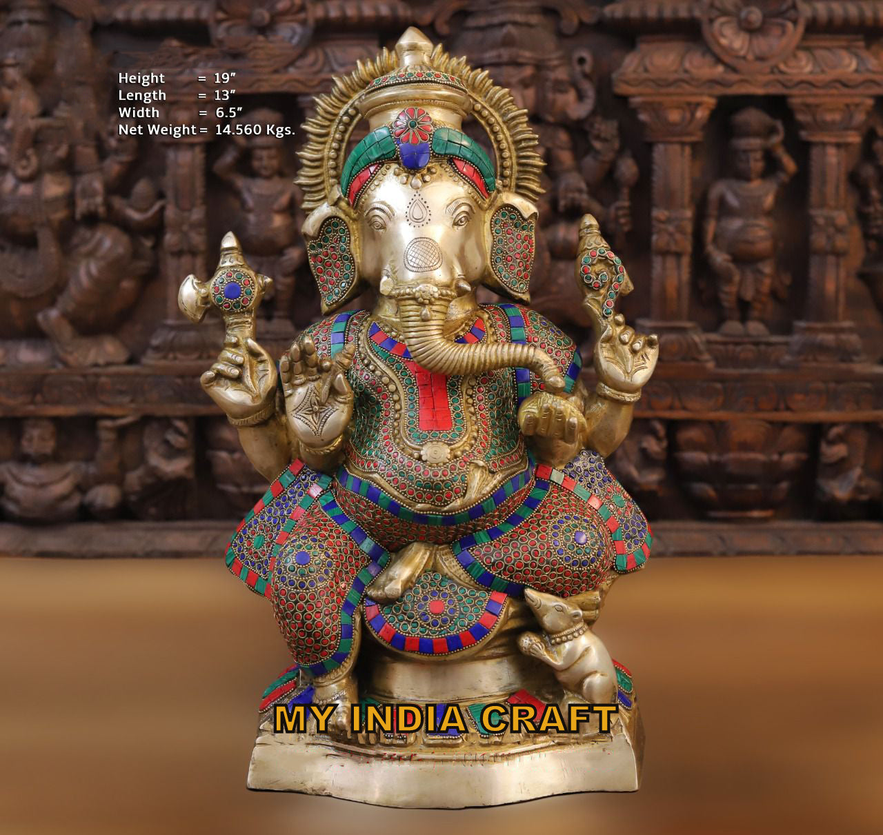 19" Ganpati idol for home entrance