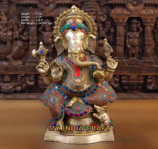 19" Ganpati idol for home entrance