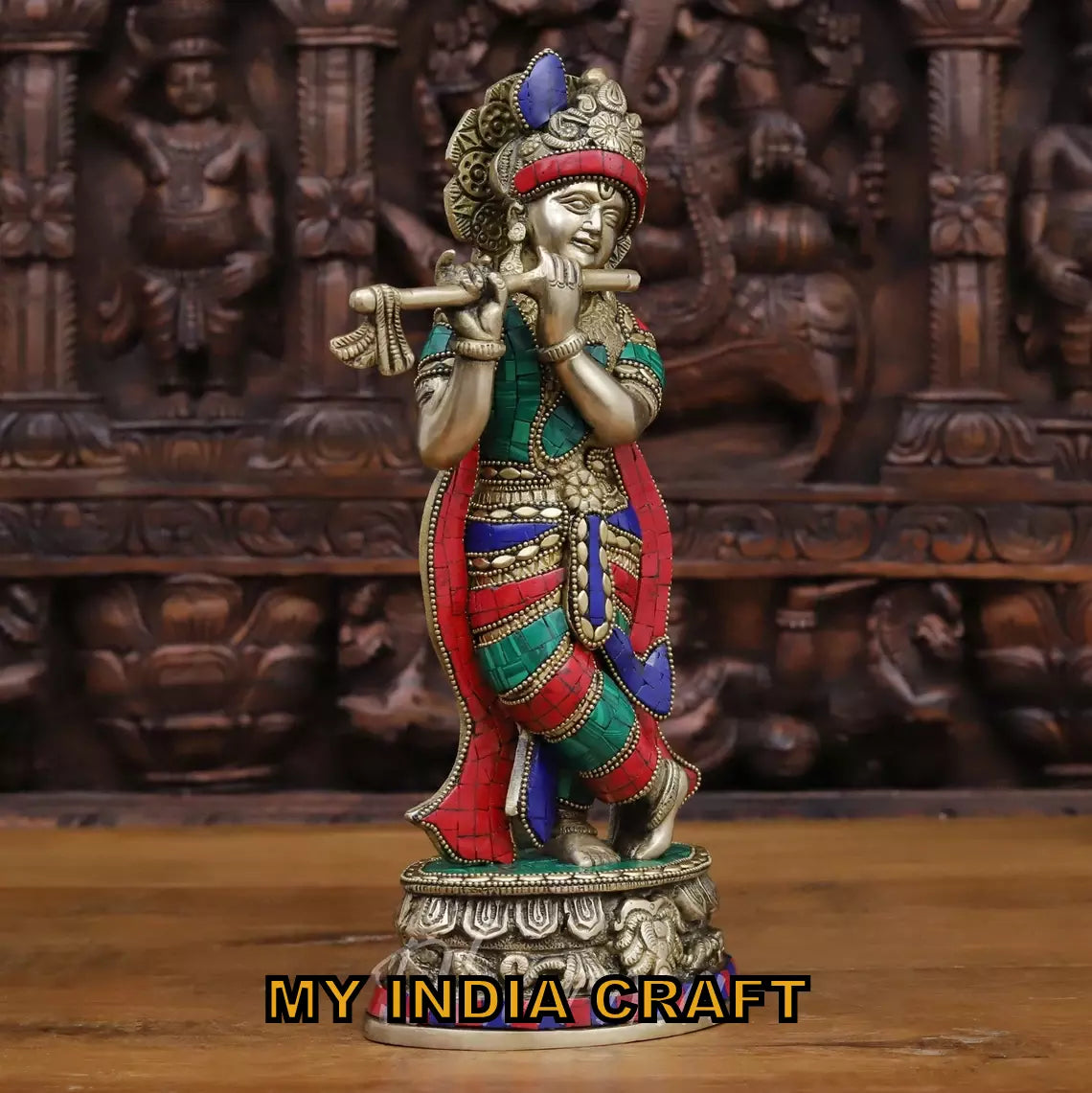 Pankh Krishna Handcrafted Beautiful Lord Krishna for Home & Office Decor  Car Dashboard Idol Figurine Showpiece Sculpture Hindu Gift Decor Sculpture  Diwali Gifts Home Decor -