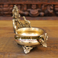 8" Urli with elephants Ganesh