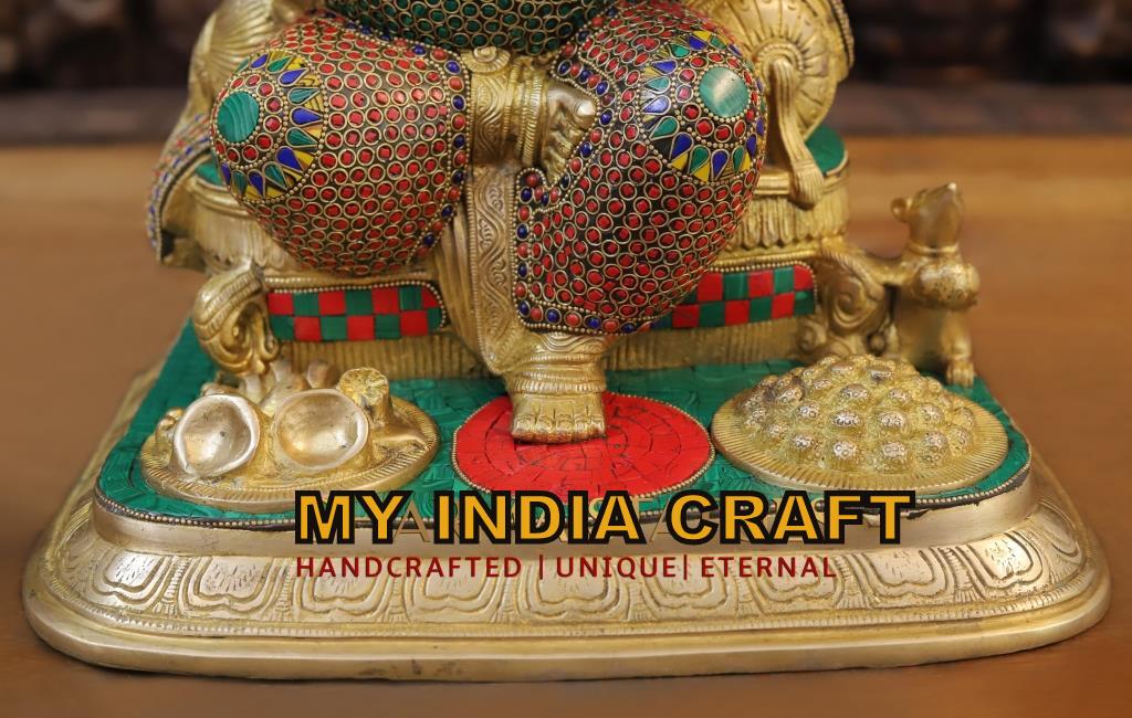 17" Brass Ganpati Idol